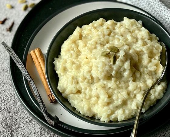 Vanilla Chai Spiced Rice Pudding