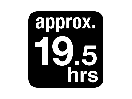 19.5 hrs of Playback with Cradle